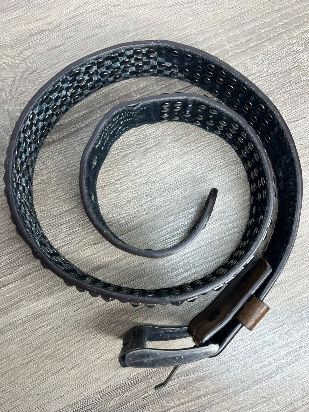 Lowlife of London Brown Studded Belt Size 28-32 Punk Goth Emo Y2K Unisex Grunge